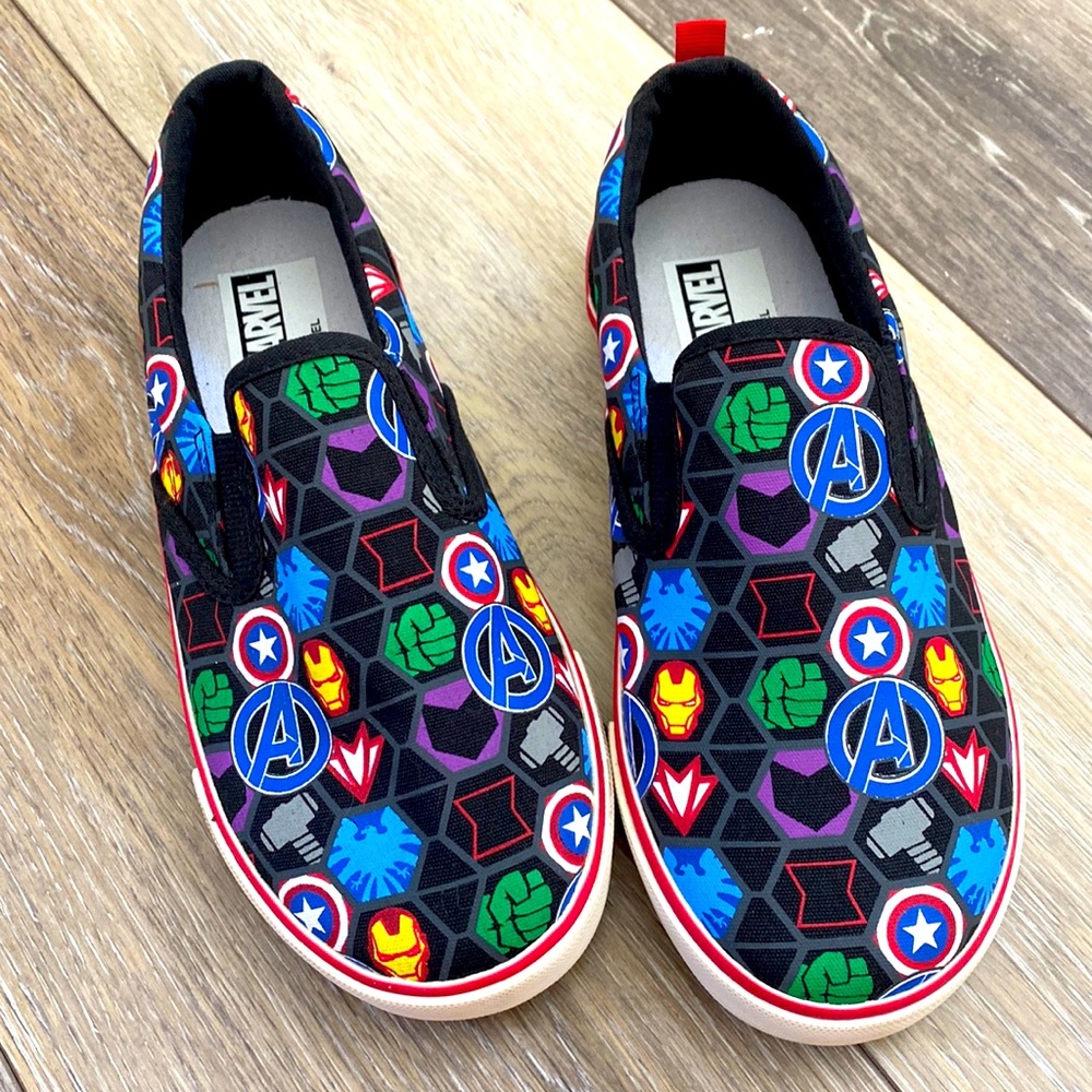 Marvel + Gap slide on shoes